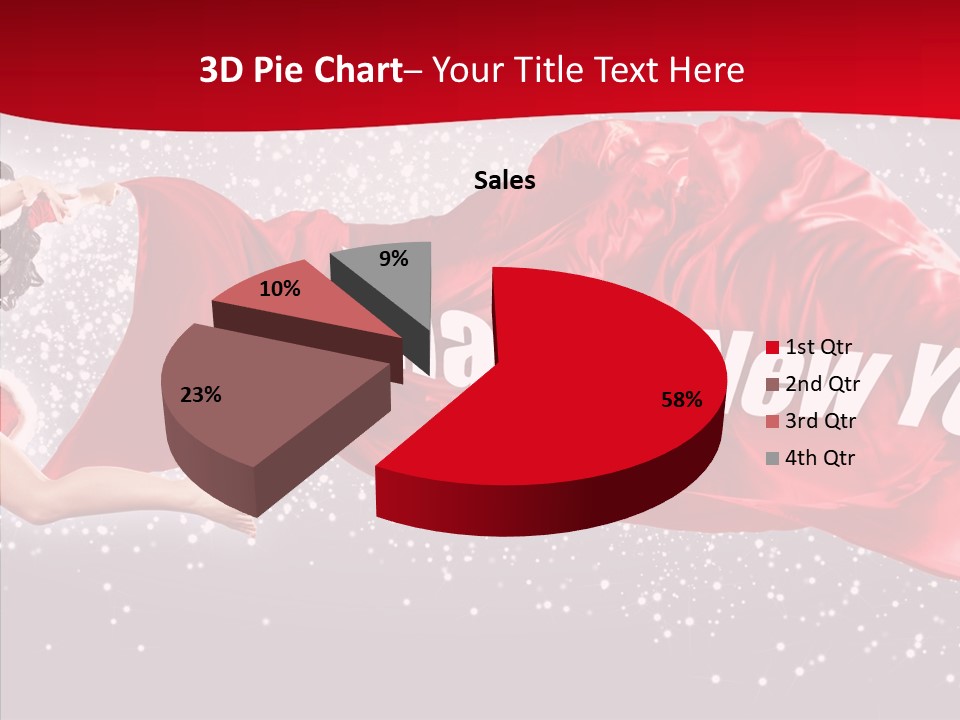 A Woman In A Red Dress Is Flying Through The Air PowerPoint Template