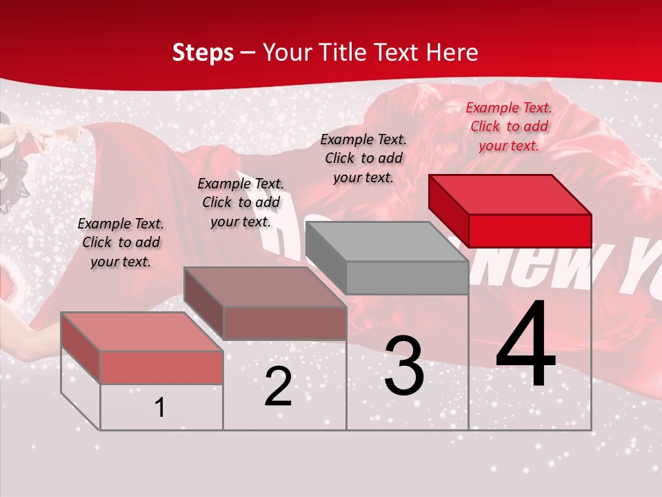 A Woman In A Red Dress Is Flying Through The Air PowerPoint Template