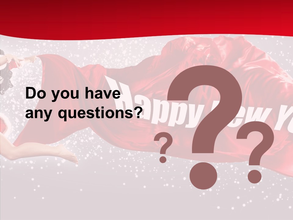 A Woman In A Red Dress Is Flying Through The Air PowerPoint Template