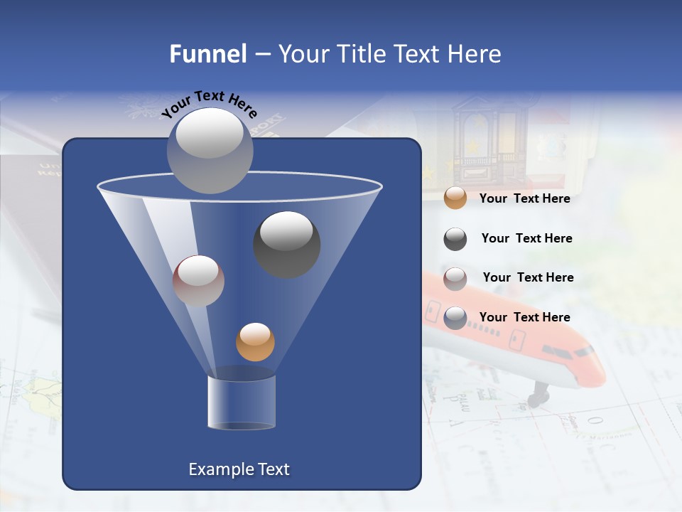 A Passport, A Pen, And A Knife On Top Of A Map PowerPoint Template