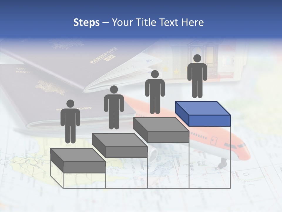A Passport, A Pen, And A Knife On Top Of A Map PowerPoint Template