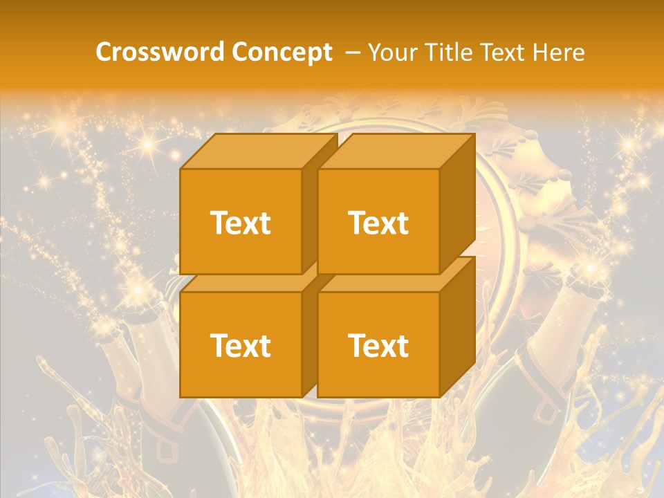 Affiche Grunge Mots PowerPoint Template