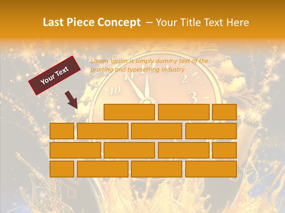Affiche Grunge Mots PowerPoint Template