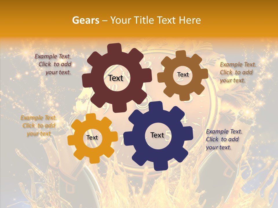 Affiche Grunge Mots PowerPoint Template