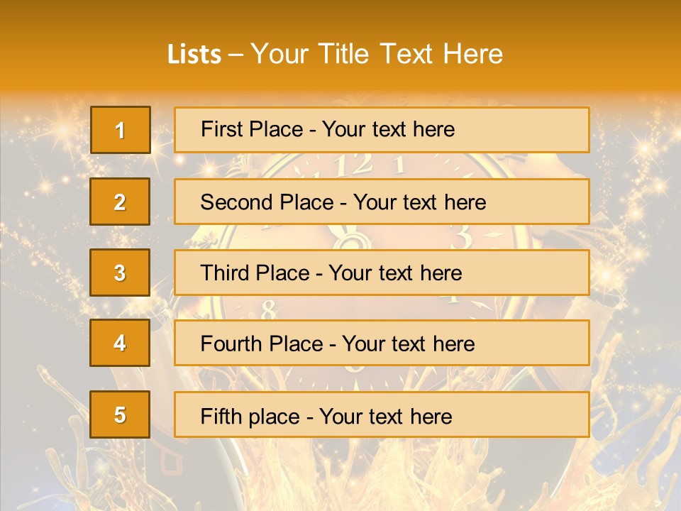 Affiche Grunge Mots PowerPoint Template