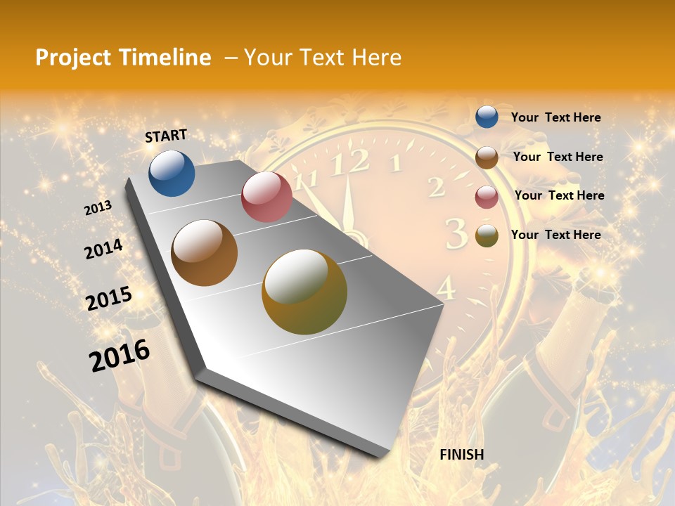 Affiche Grunge Mots PowerPoint Template