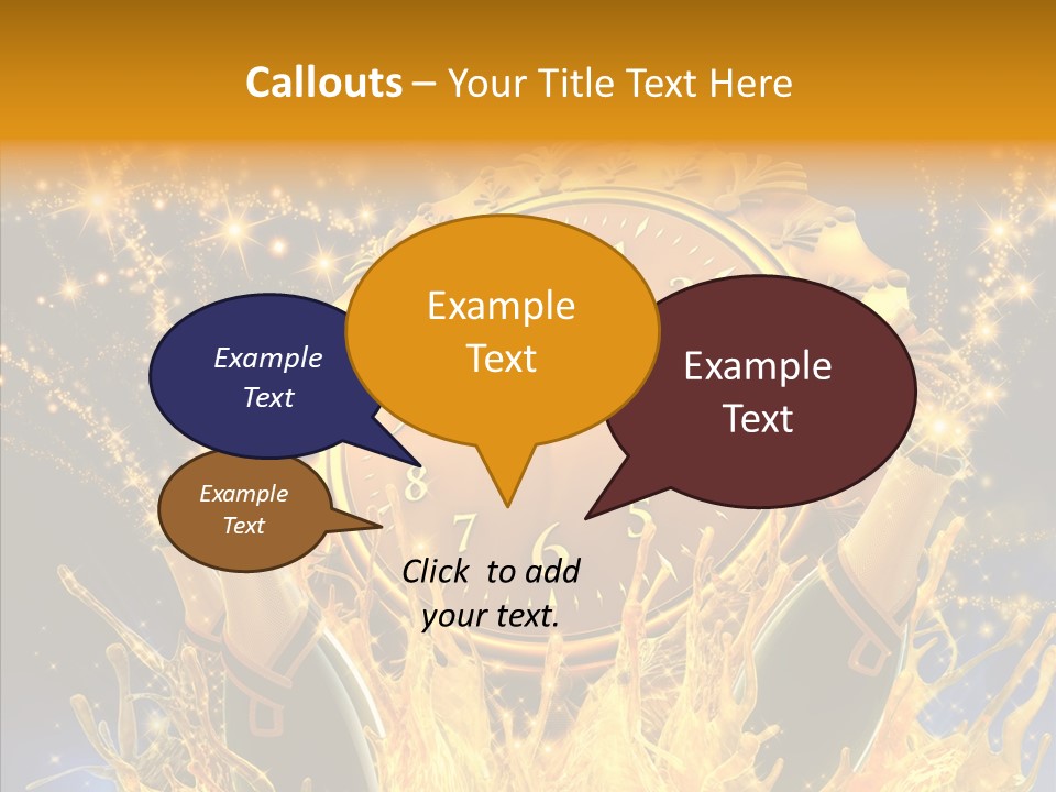 Affiche Grunge Mots PowerPoint Template