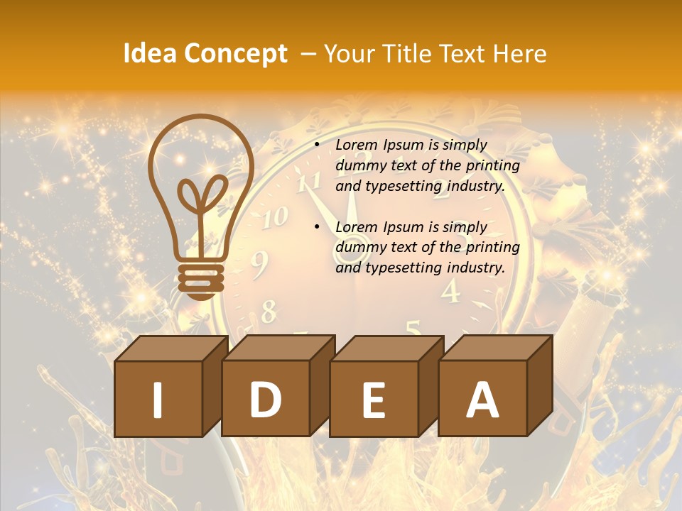 Affiche Grunge Mots PowerPoint Template