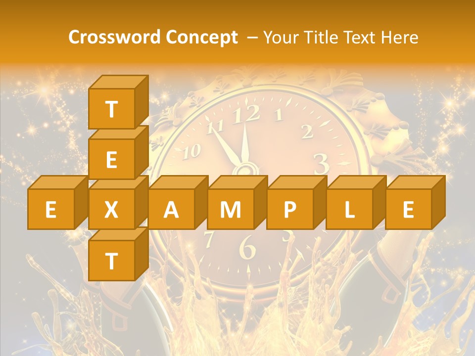 Affiche Grunge Mots PowerPoint Template