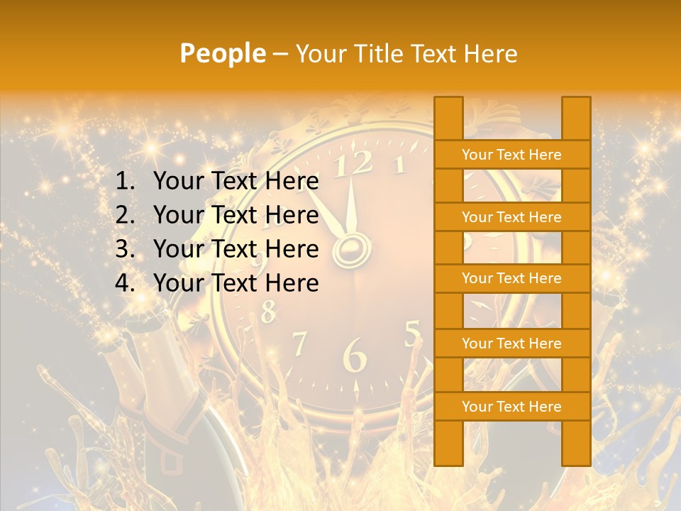 Affiche Grunge Mots PowerPoint Template