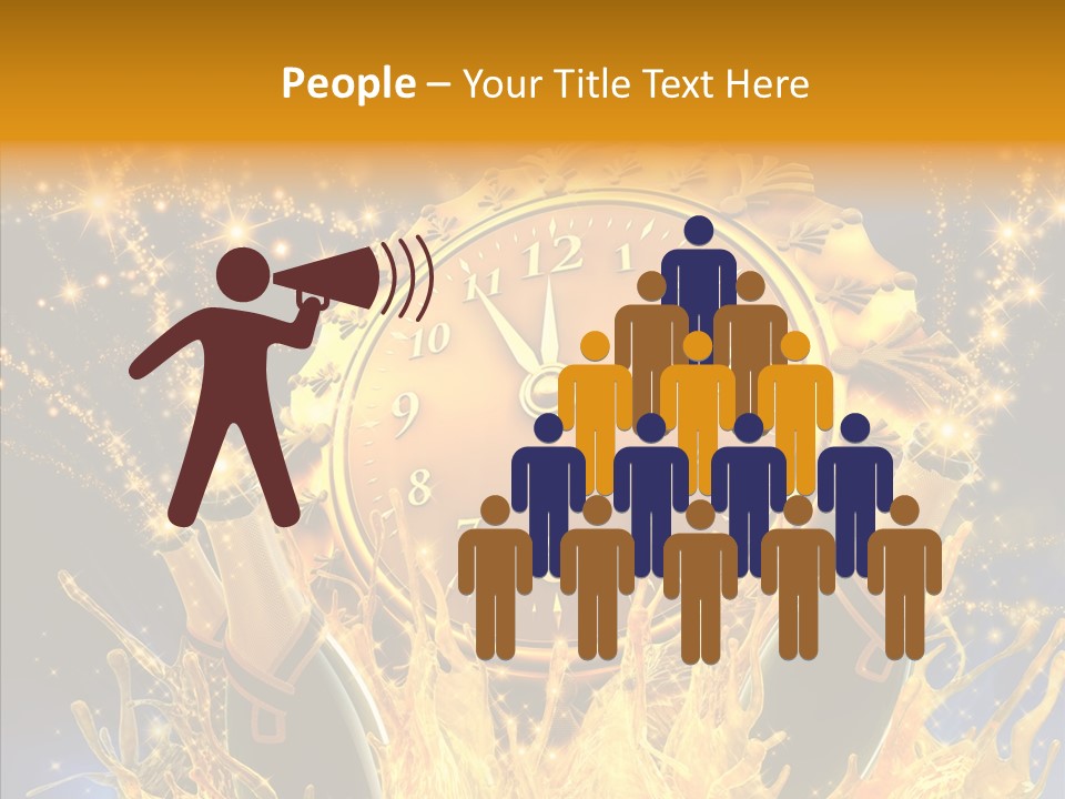 Affiche Grunge Mots PowerPoint Template