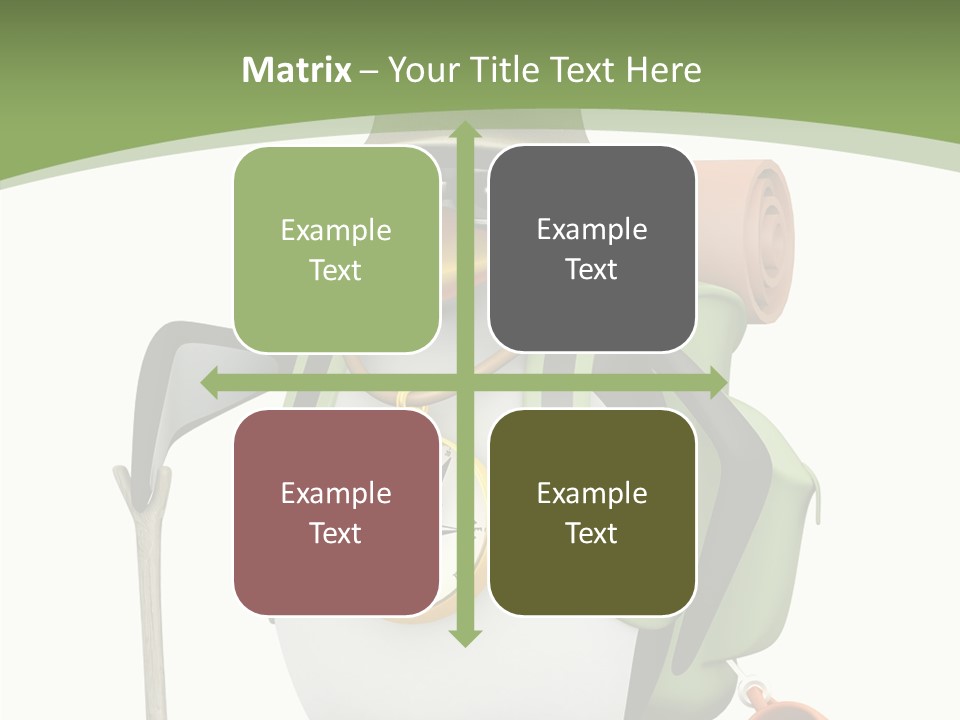 Hike Penguin Compass PowerPoint Template
