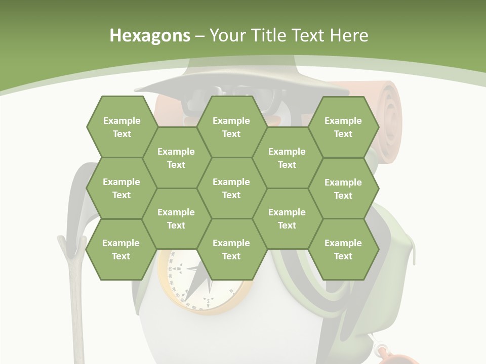 Hike Penguin Compass PowerPoint Template