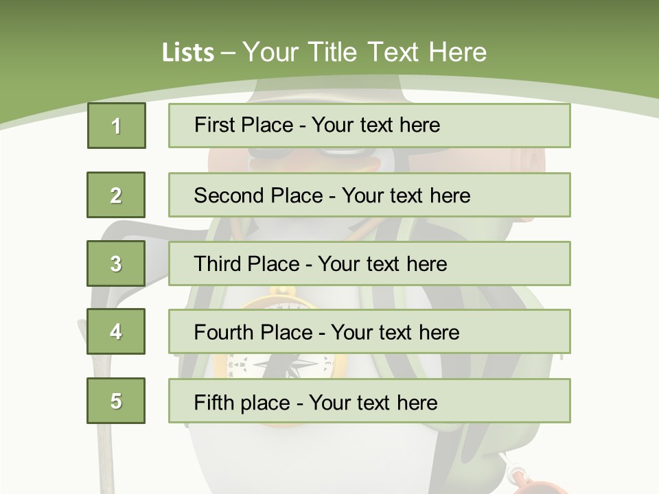 Hike Penguin Compass PowerPoint Template