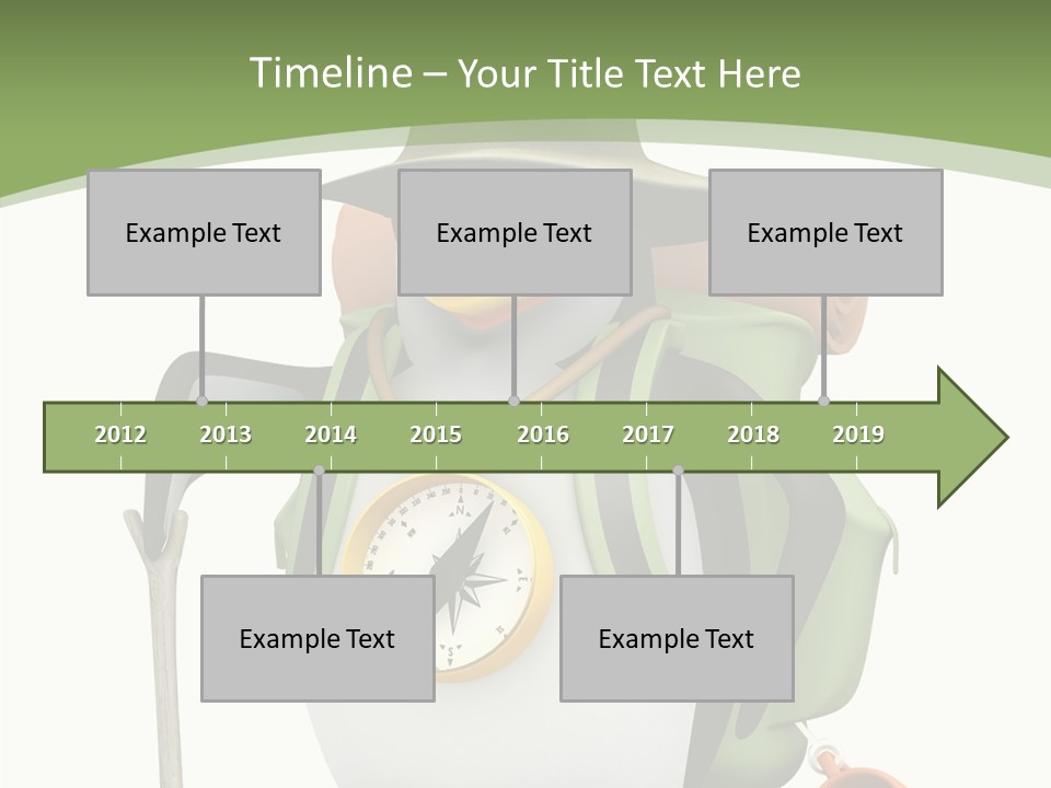 Hike Penguin Compass PowerPoint Template