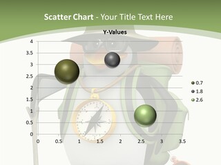 Hike Penguin Compass PowerPoint Template