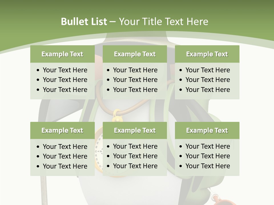 Hike Penguin Compass PowerPoint Template