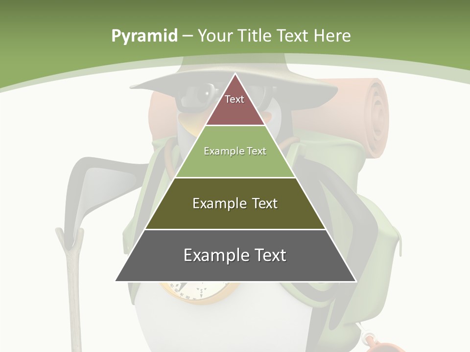 Hike Penguin Compass PowerPoint Template