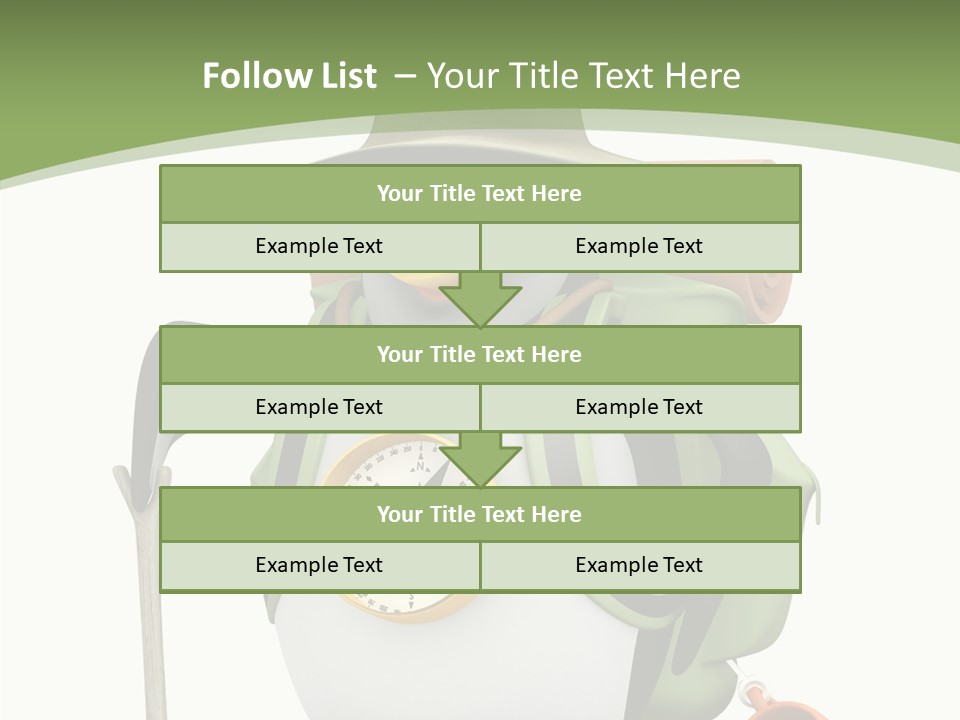 Hike Penguin Compass PowerPoint Template