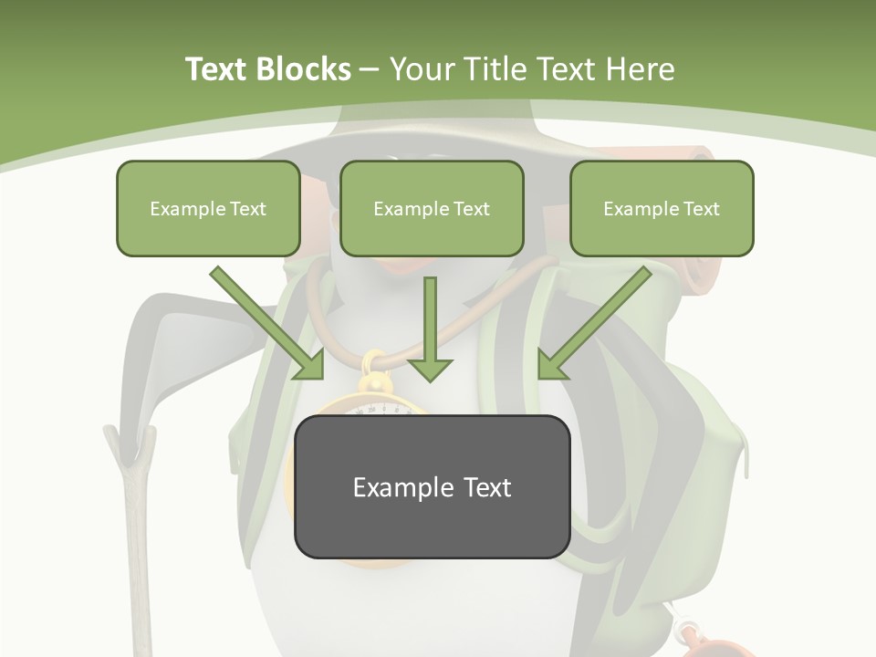 Hike Penguin Compass PowerPoint Template