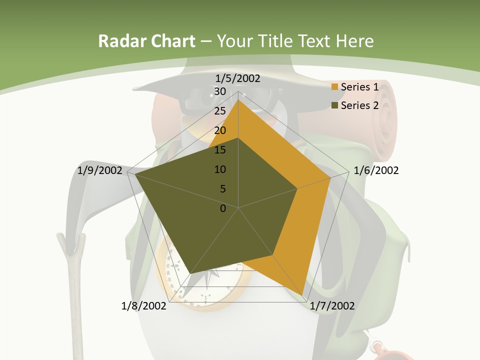 Hike Penguin Compass PowerPoint Template