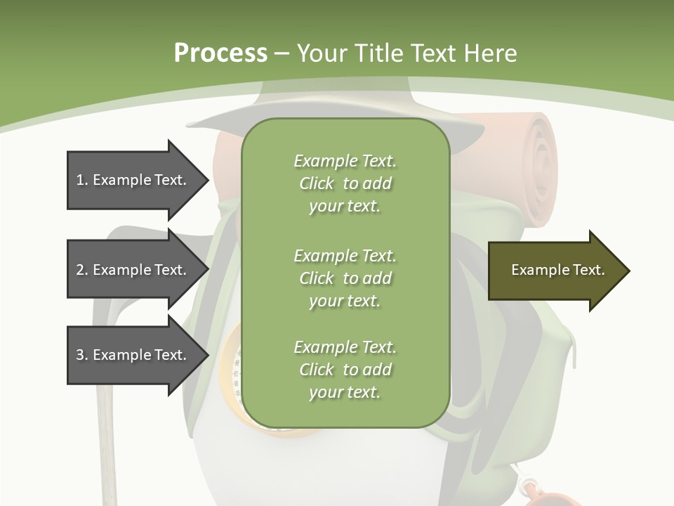 Hike Penguin Compass PowerPoint Template