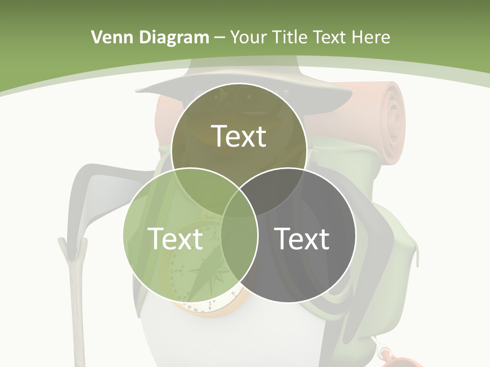 Hike Penguin Compass PowerPoint Template