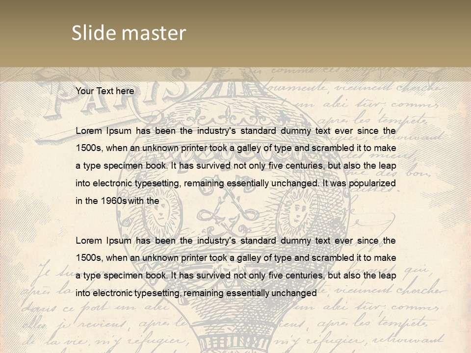 Ancien Romantique Poster PowerPoint Template