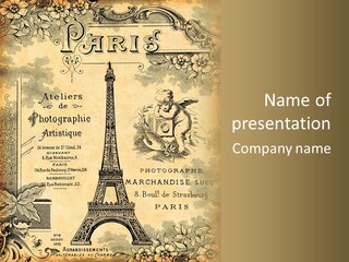 Fran Decoratif Vieux PowerPoint Template