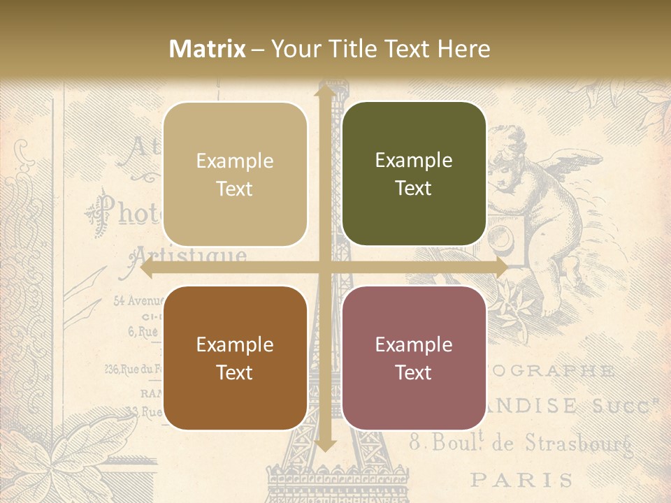 Fran Decoratif Vieux PowerPoint Template