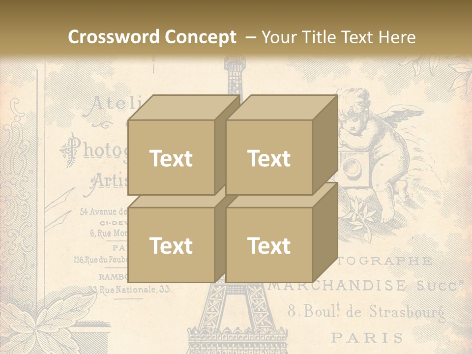 Fran Decoratif Vieux PowerPoint Template