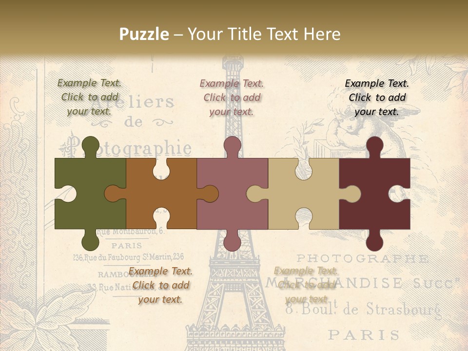 Fran Decoratif Vieux PowerPoint Template