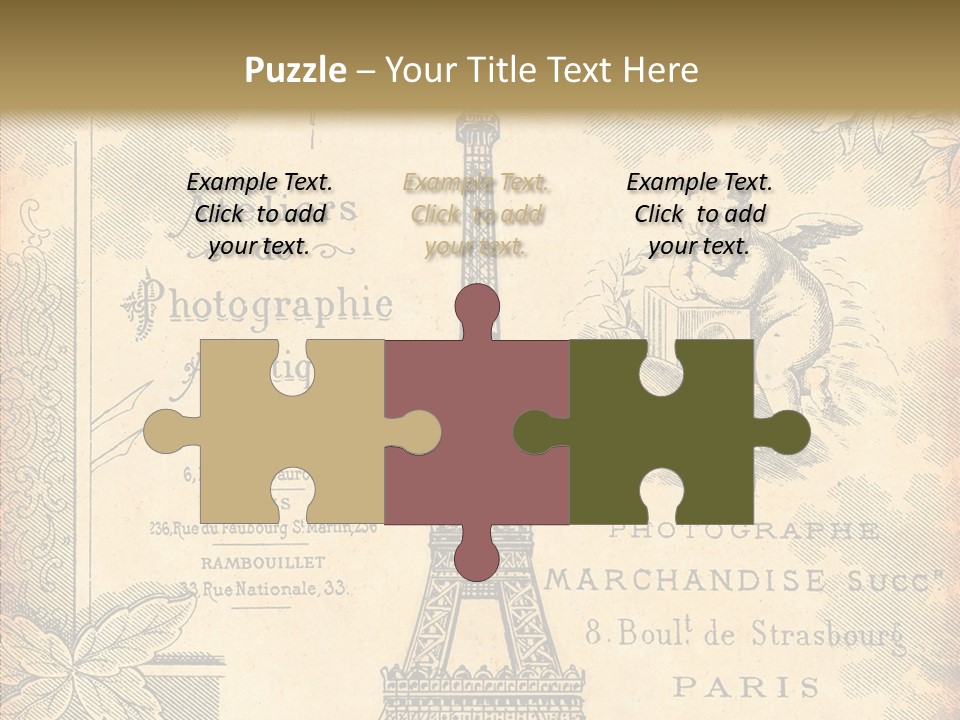 Fran Decoratif Vieux PowerPoint Template