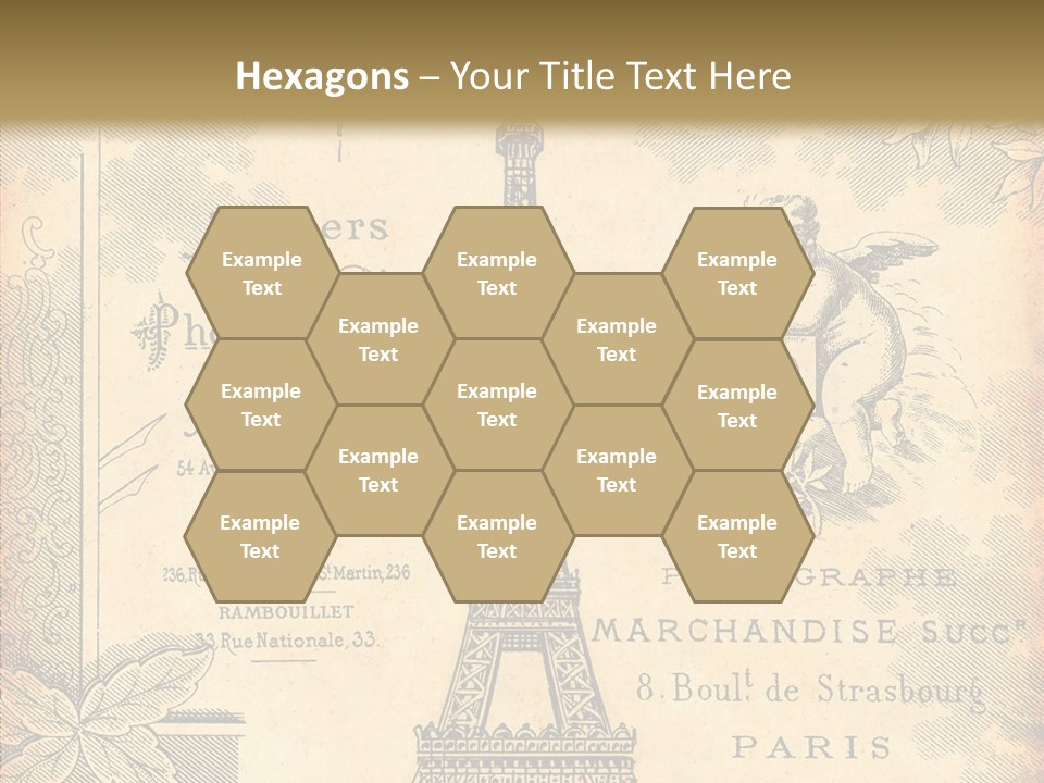 Fran Decoratif Vieux PowerPoint Template