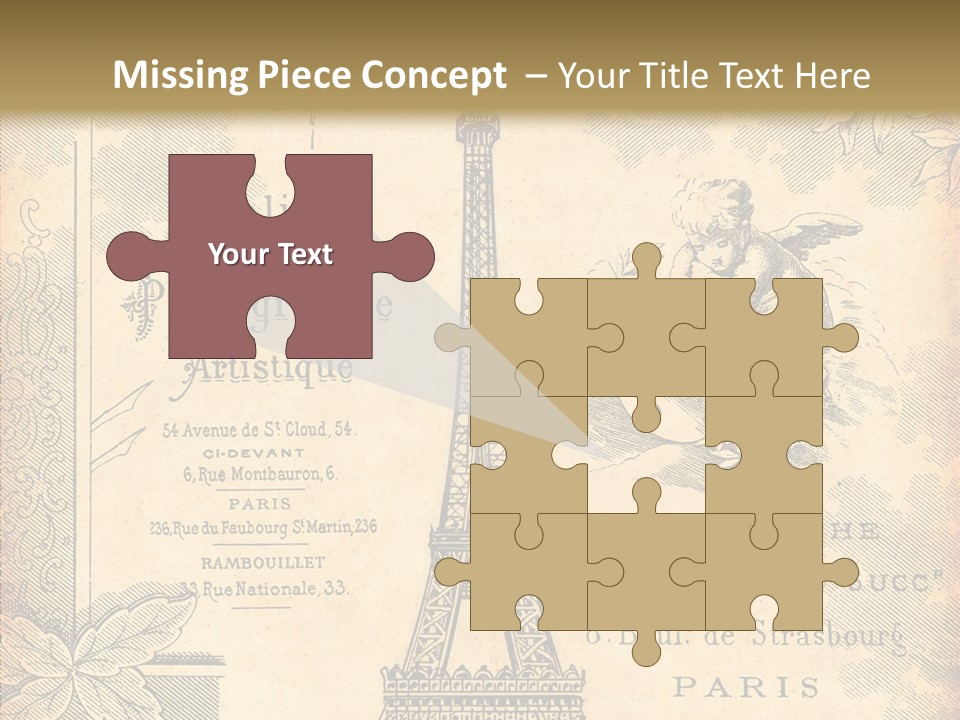 Fran Decoratif Vieux PowerPoint Template