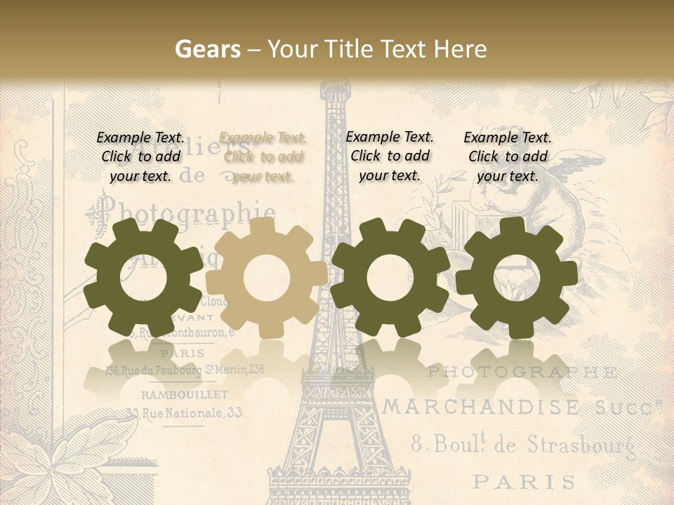 Fran Decoratif Vieux PowerPoint Template