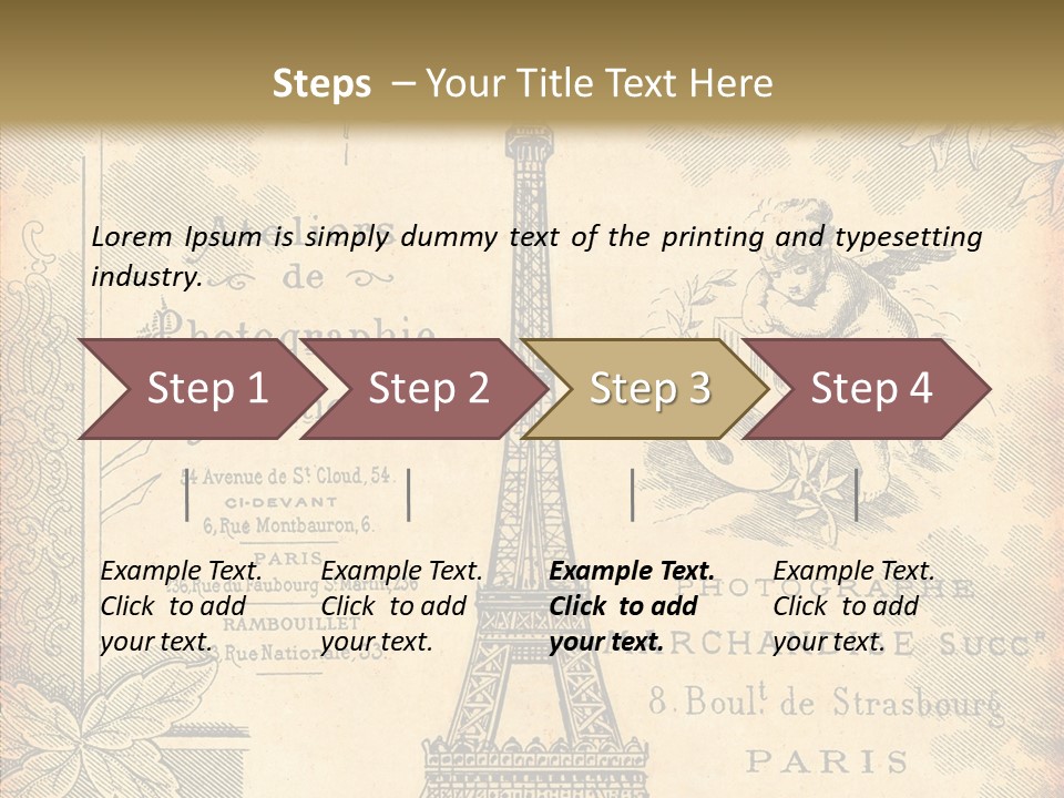 Fran Decoratif Vieux PowerPoint Template