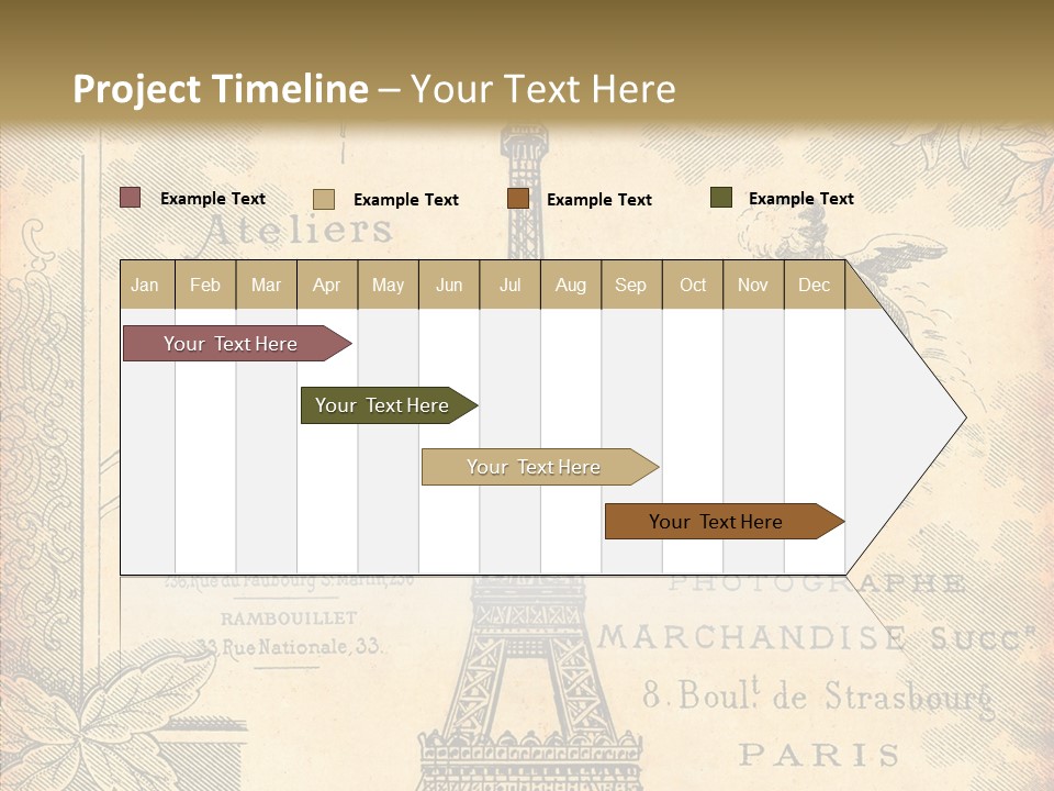 Fran Decoratif Vieux PowerPoint Template