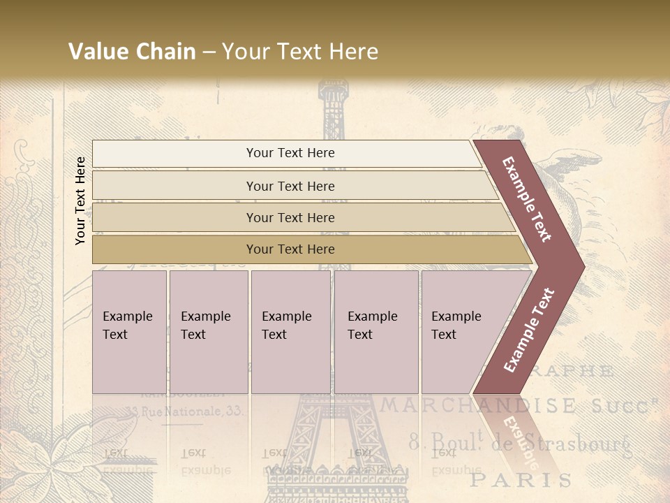Fran Decoratif Vieux PowerPoint Template
