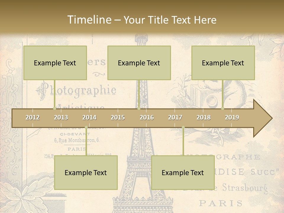Fran Decoratif Vieux PowerPoint Template