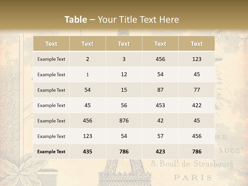 Fran Decoratif Vieux PowerPoint Template