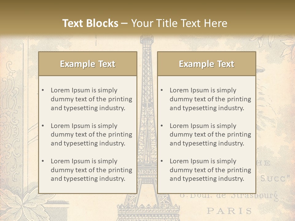 Fran Decoratif Vieux PowerPoint Template