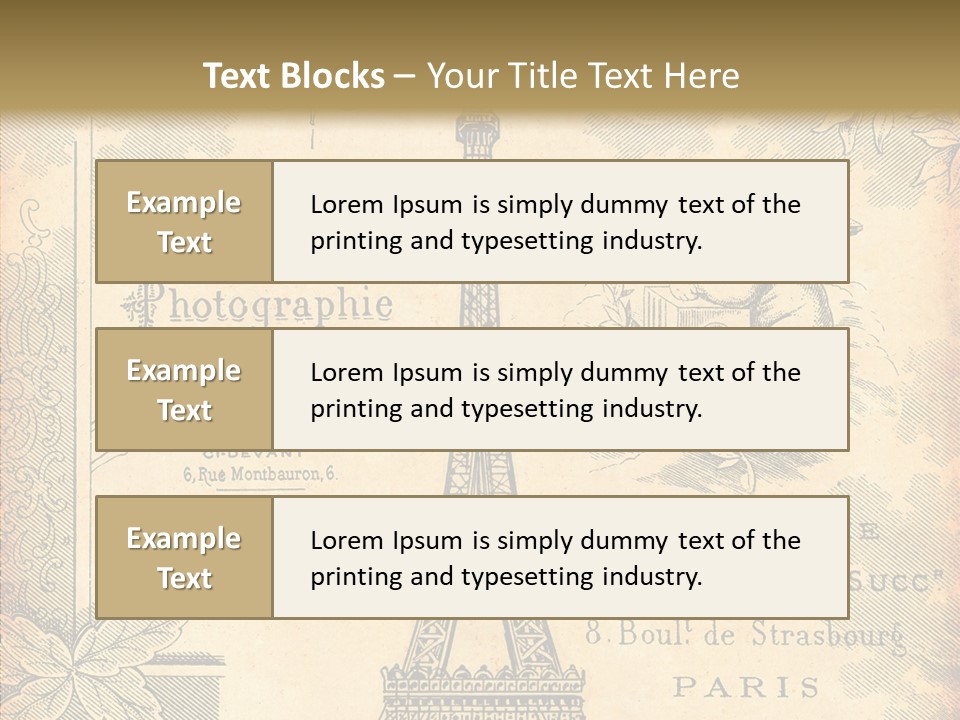 Fran Decoratif Vieux PowerPoint Template