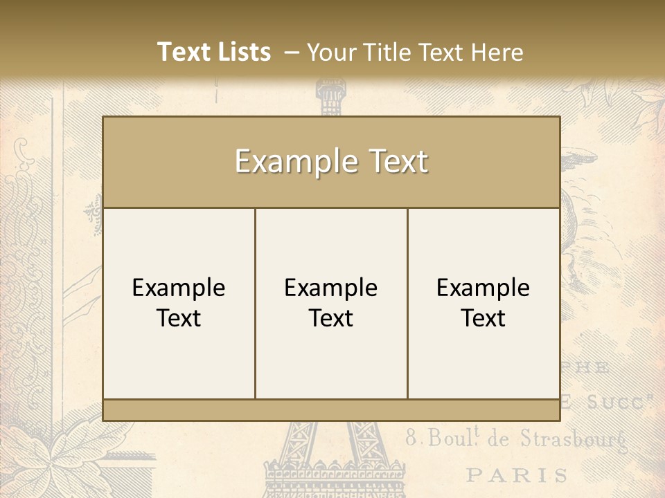 Fran Decoratif Vieux PowerPoint Template