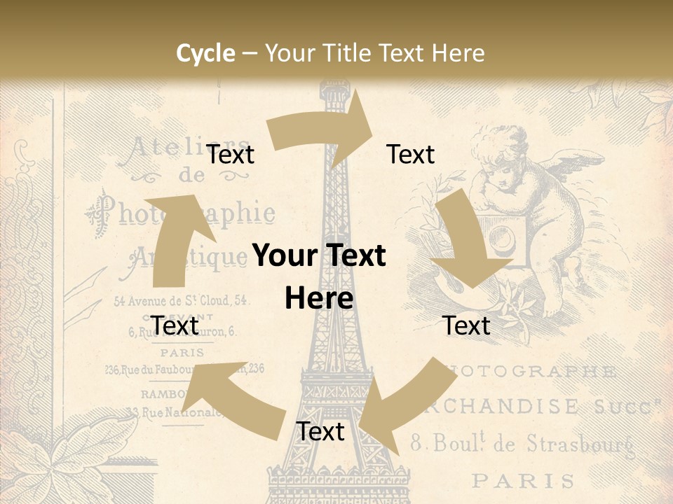 Fran Decoratif Vieux PowerPoint Template