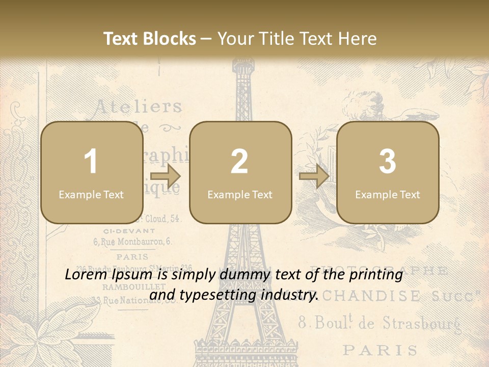 Fran Decoratif Vieux PowerPoint Template