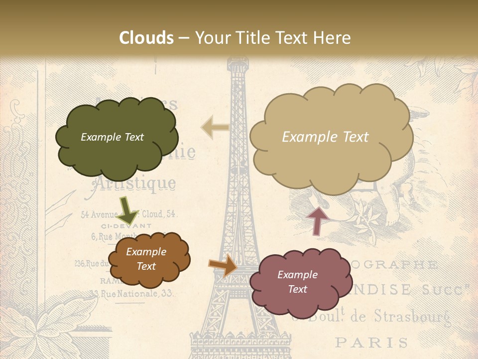 Fran Decoratif Vieux PowerPoint Template