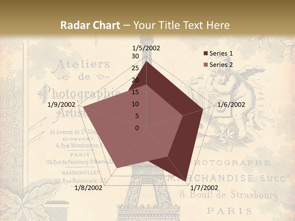 Fran Decoratif Vieux PowerPoint Template