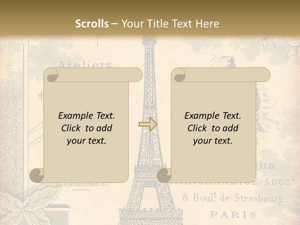 Fran Decoratif Vieux PowerPoint Template