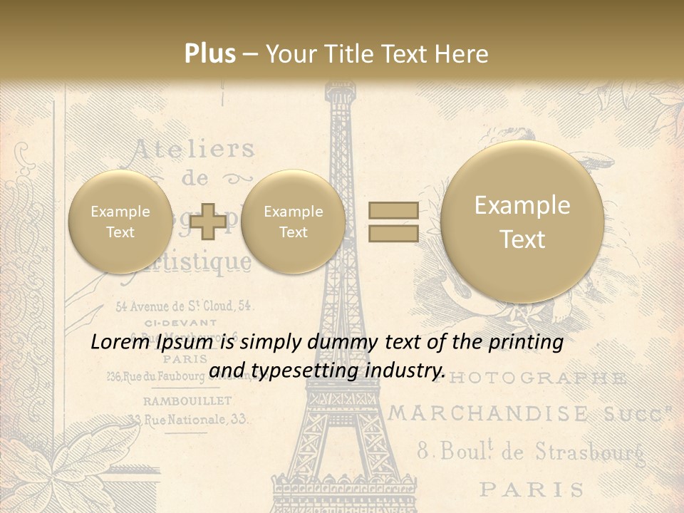 Fran Decoratif Vieux PowerPoint Template